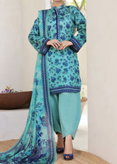 Aizal Printed Lawn 3 Piece Stitched Suit AL25PLV1 D-653